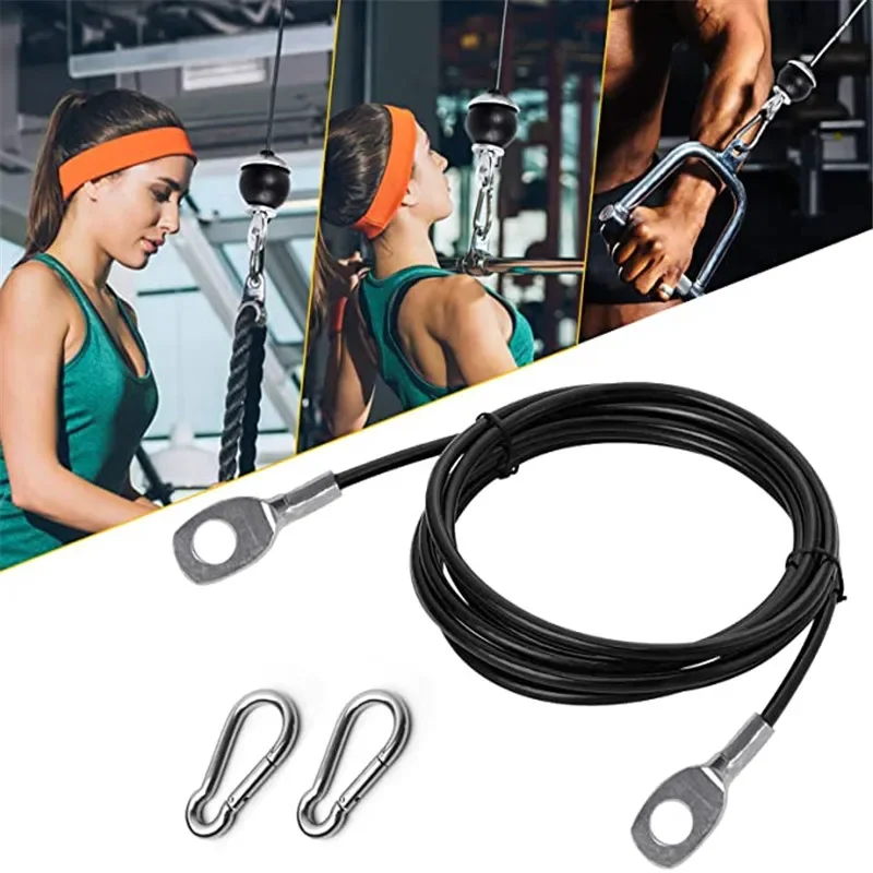 Home Gym Cable Pulley System - Acessórios para equipamentos fitness, 2m-5m, corda