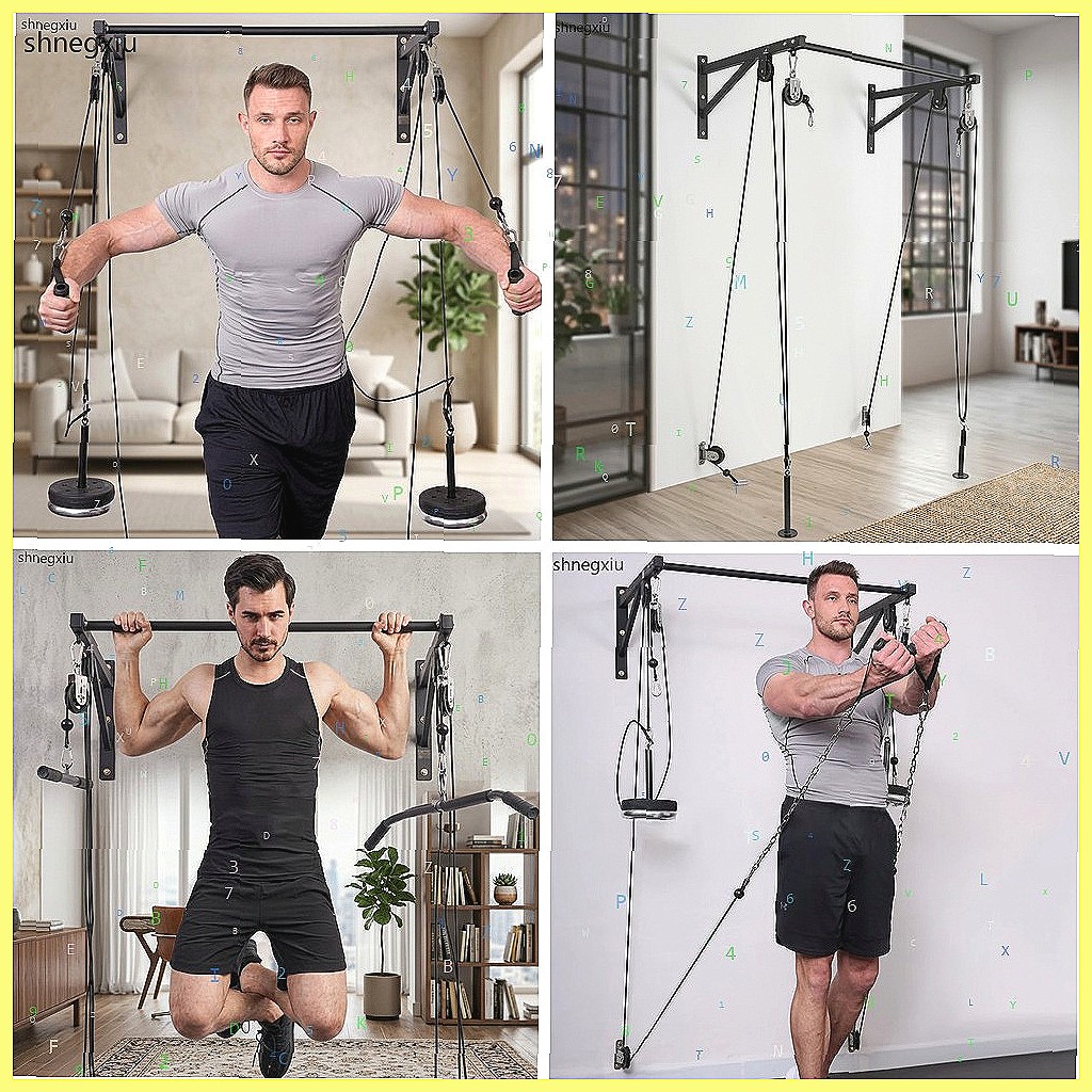 Home Gym Cable Pulley System - Sistema de Polias DIY Montado na
