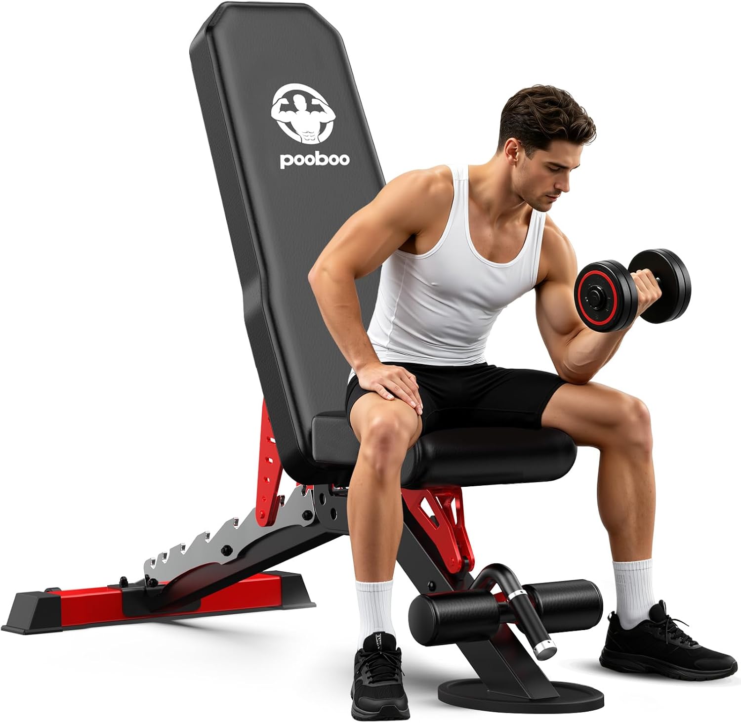 Home Gym Weight Bench - Banco de Musculação Ajustável, Banco FID