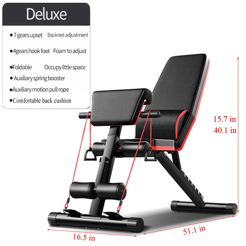 Home Gym Weight Bench - Conjunto de Banco de Halteres Ajustável