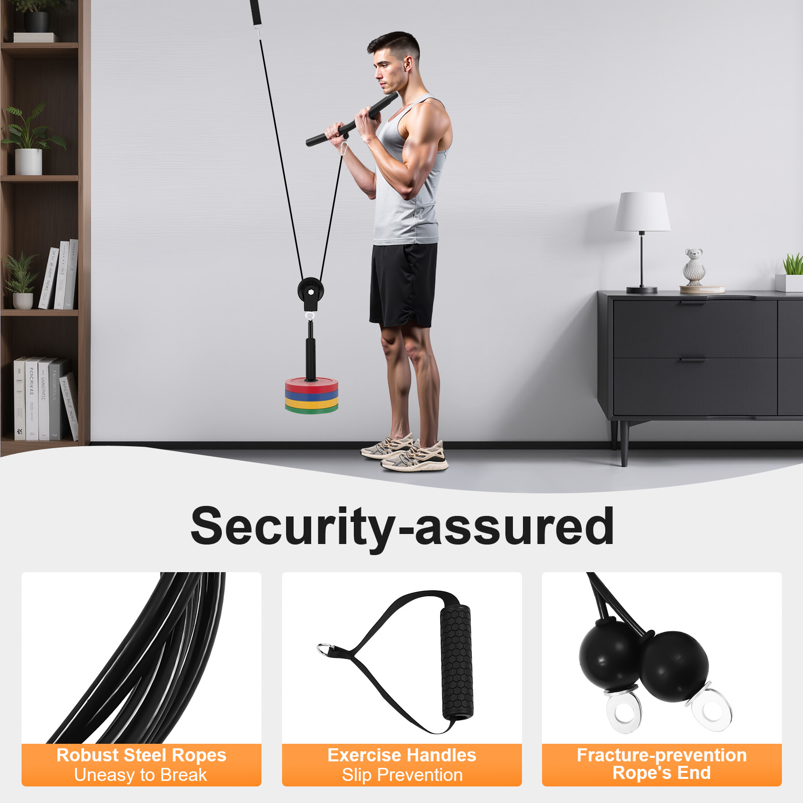 Home Gym Cable Pulley System - Sistema de Fitness com Cabo de