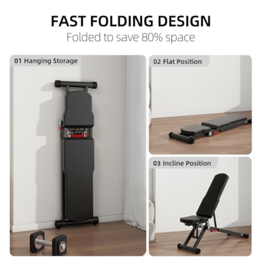 Banco de musculação ajustável  - Home Gym Weight Bench avaliação e preço