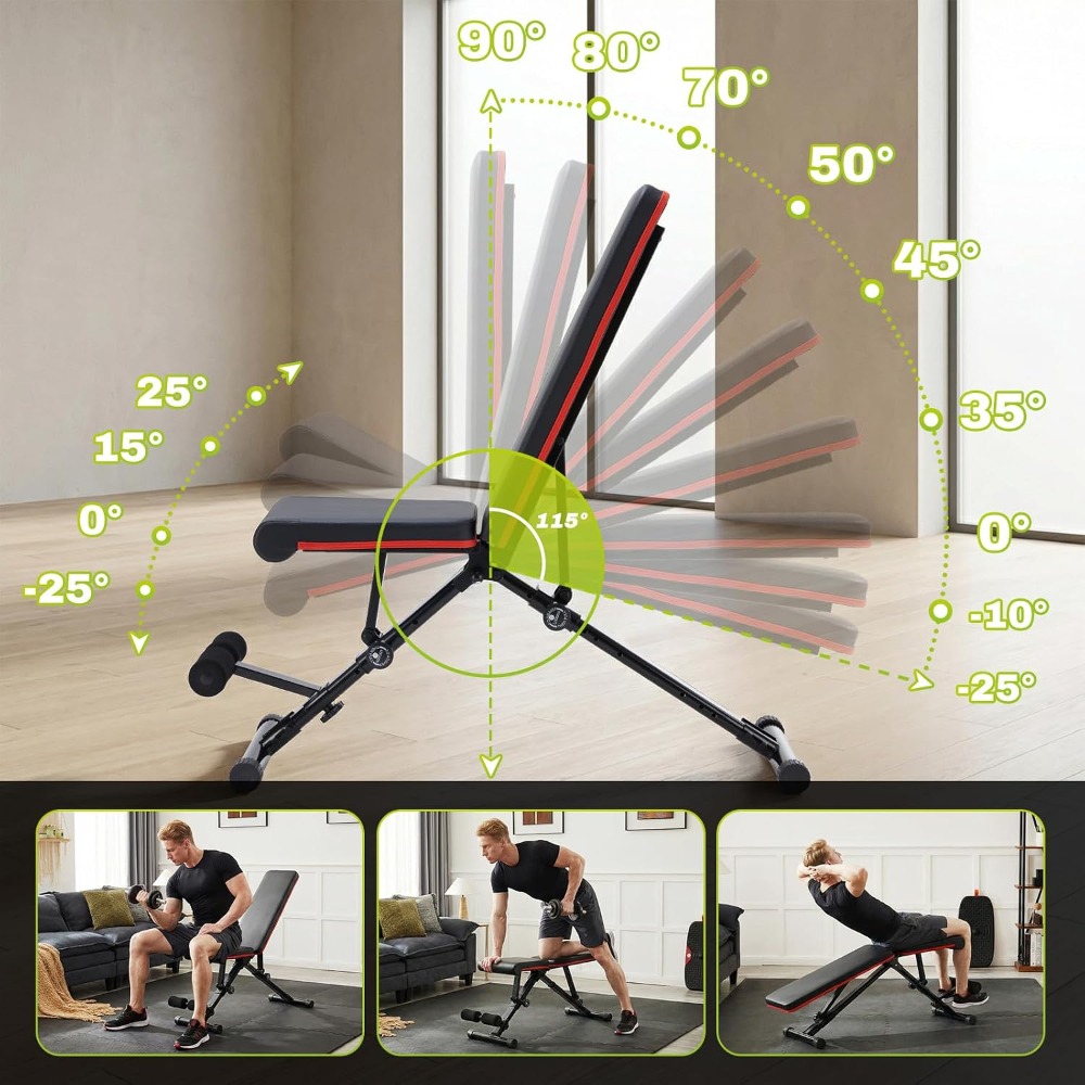 Banco de musculação ajustável  - Home Gym Weight Bench avaliação e preço