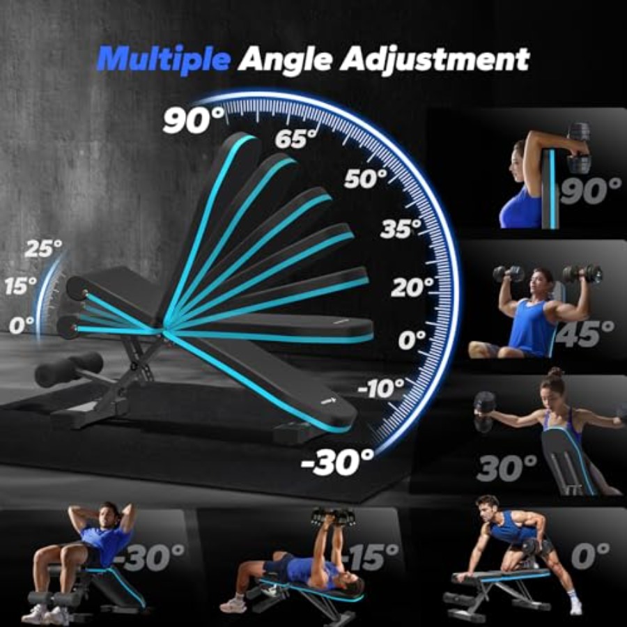 Banco de Peso Dobrável para Ac - Home Gym Weight Bench avaliação e preço