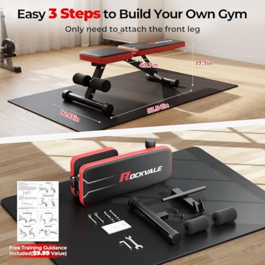 Banco de musculação ajustável  - Home Gym Weight Bench avaliação e preço